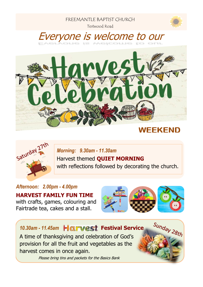 Harvest WeekendA4 - September
